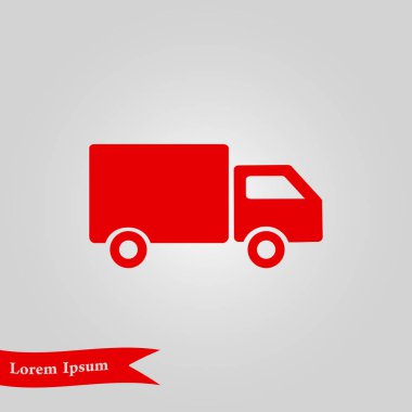 Teslimat kamyonu işareti simgesi.