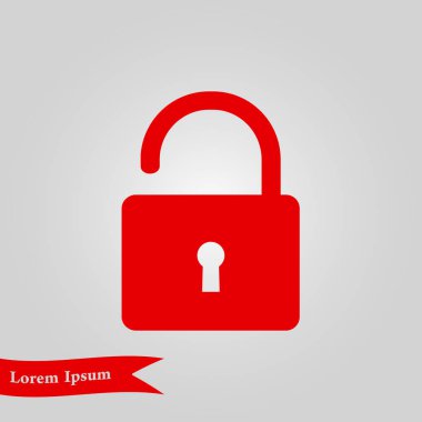 İşareti simgesi kilidini.