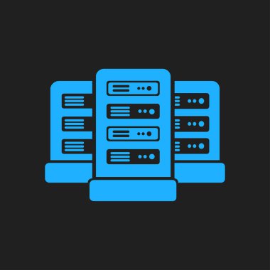 Sunucular içinde veri merkezi.