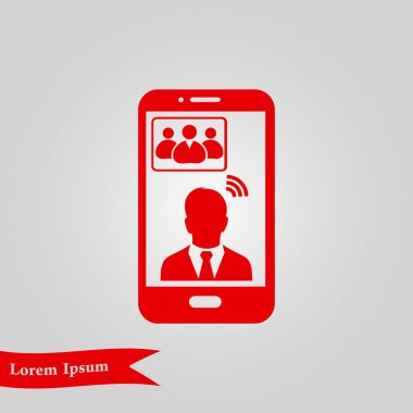 Online konferans simgesi.