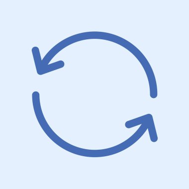 Ciircular ok işareti simge vektör. Düz tasarım stili.