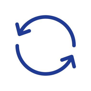 Ciircular ok işareti simge vektör. Düz tasarım stili.