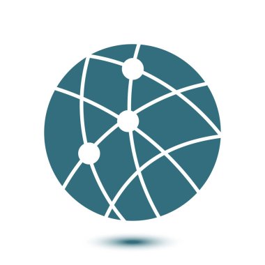 Sosyal ağ vektör simge.