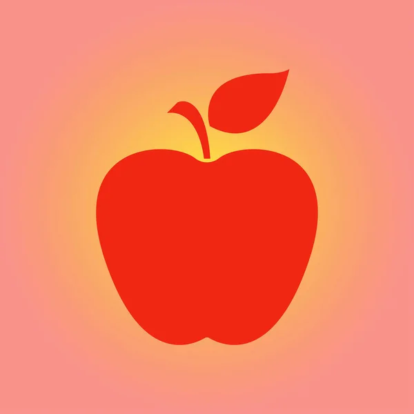 Icône Apple Concept Alimentation Saine Symbole Naturopathie — Image vectorielle