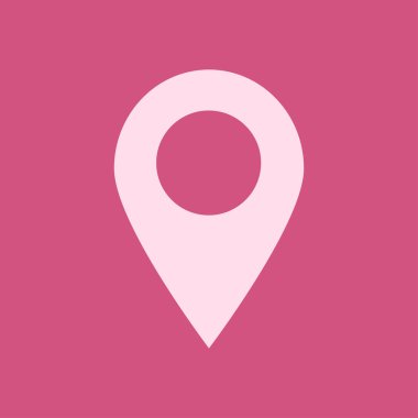 Harita işaretçi simgesi. GPS konumu işaret. Düz tasarım stili. 