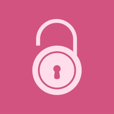 Simgesini kilidini. Düz tasarım stili. Doğrulama tamamlandı kullanıcı.