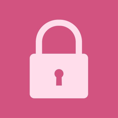 Kilit simgesi. Kullanıcı oturum açma kimlik doğrulama simgesi. Düz tasarım stili. 