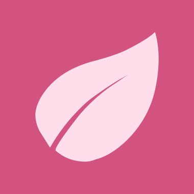 Yaprak simgesi. Taze doğal ürün. Organik ürün simgesi. Düz tasarım stili.