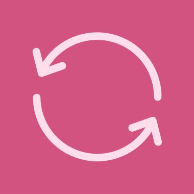 Ciircular ok işareti simge vektör. Düz tasarım stili.