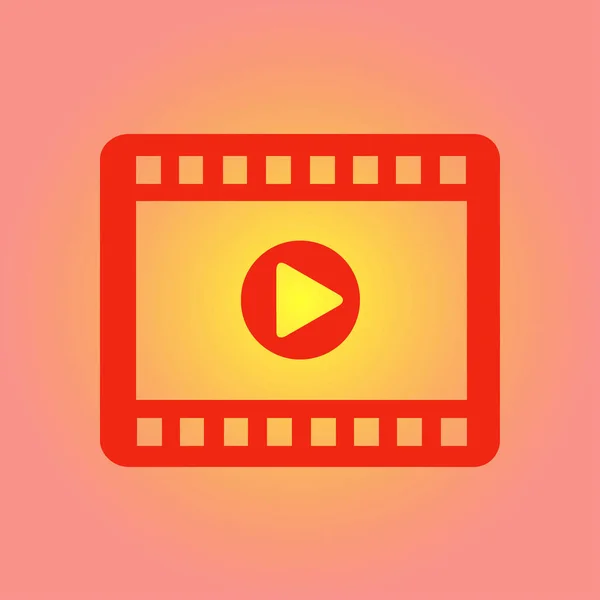 Icono Vídeo Estilo Diseño Plano Estreno Película Vídeo Vivo Calendario — Vector de stock