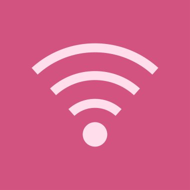 WiFi sembolü. Vektör kablosuz ağ kutsal kişilerin resmi. Düz tasarım stili.