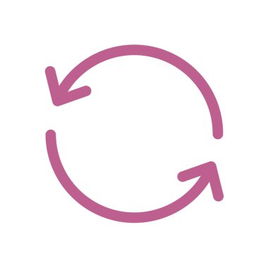 Ciircular ok işareti simge vektör. Düz tasarım stili.