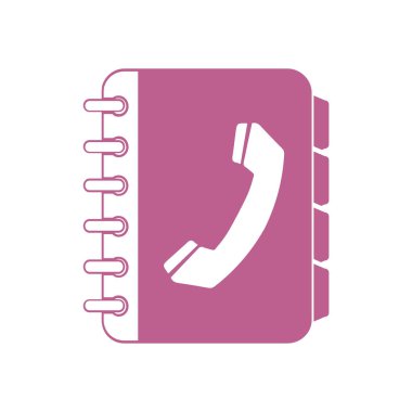 Telefon Rehberi düz simgesi. Düz tasarım stili.