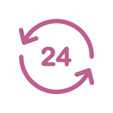 Saat saat etrafında bir gün simgesini açın. Rozet-saat çalışma süresi.