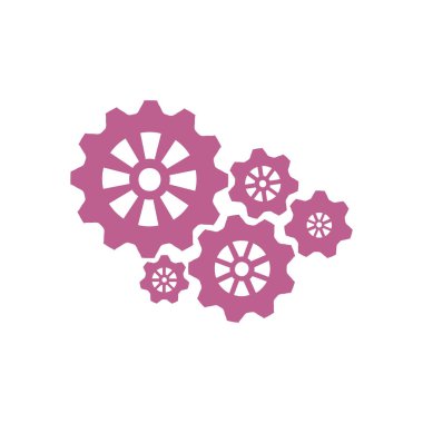 Dişliler, renkli vektör çizim simgesi