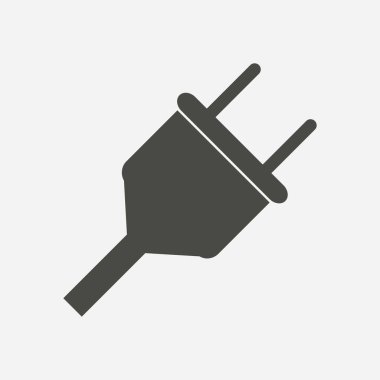 Vektör elektrik prizinden sembolü. Web düz simgesi.