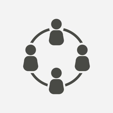 İletişim konsepti. Sosyal ağ tek simgesi. Küresel teknoloji İş dünyasındaki sosyal bağlantılar ağı.