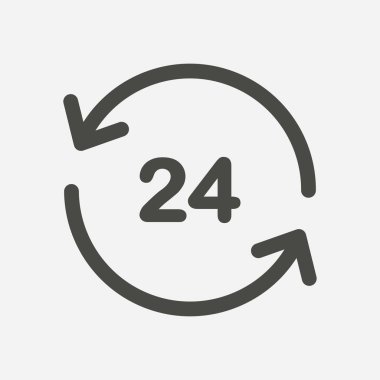 Saat saat etrafında bir gün simgesini açın. Rozet-saat çalışma süresi.