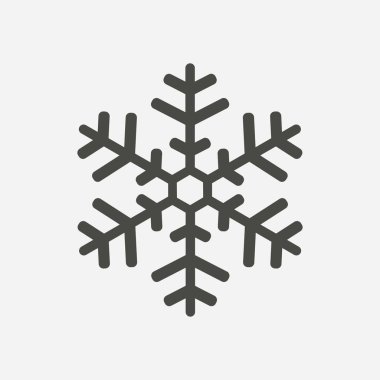 Kar tanesi simgesi. Yılbaşı Dekorasyonu. Tüm Noel ve yeni yıl kutlamak için.