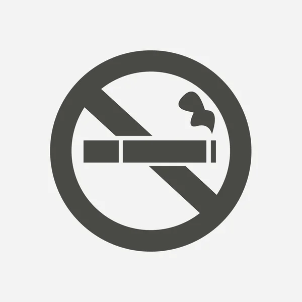 Дыма Значок Прекрати Курить Символ Векторная Иллюстрация Сигарету Фильтром Икона — стоковый вектор