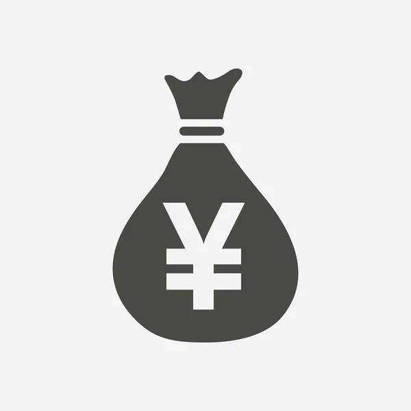 Yen Jpy Currency Speech Bubble Symbol Flat Design Style — Stock Vector