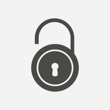 Simgesini kilidini. Düz tasarım stili. Doğrulama tamamlandı kullanıcı.