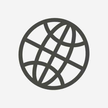 Küre simgesi. Düz tasarım stili dünya vektör simgeler.