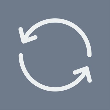 Ciircular ok işareti simge vektör. Düz tasarım stili.