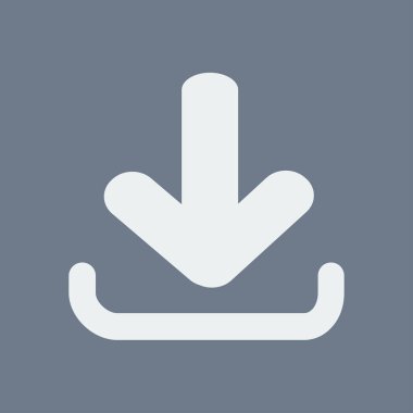 Simgesini indirin. Düğme yükleyin. Düz tasarım stili.