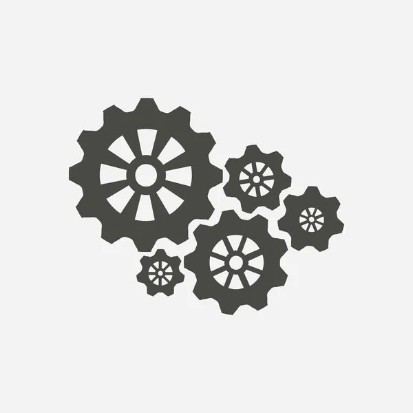 Icon Gears Colorful Vector Illustration — Stock Vector