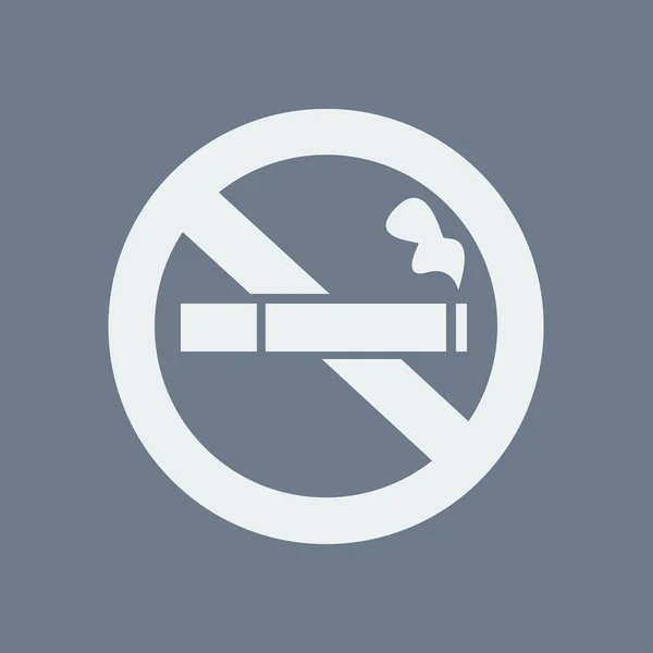 Pas Icône Fumée Arrêtez Fumer Symbole Illustration Vectorielle Cigarette Bout — Image vectorielle