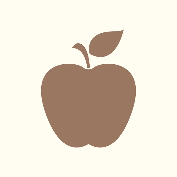 Apfelsymbol Konzept Für Gesunde Ernährung Naturheilkunde Symbol — Stockvektor