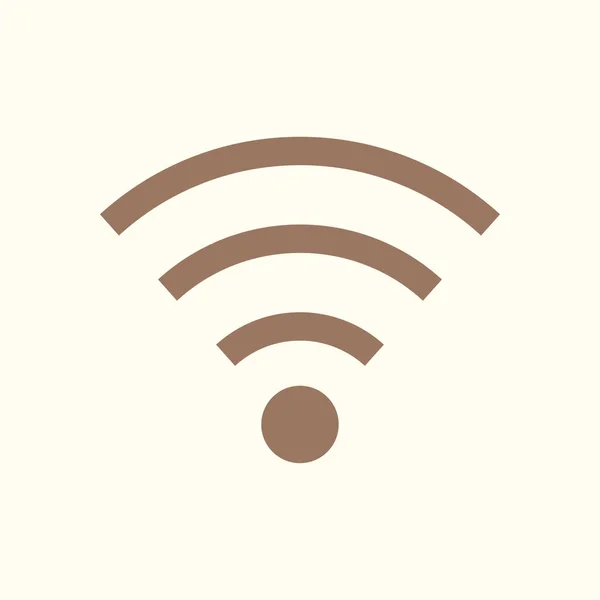 Symbole Wifi Icône Réseau Sans Fil Vectoriel Style Design Plat — Image vectorielle