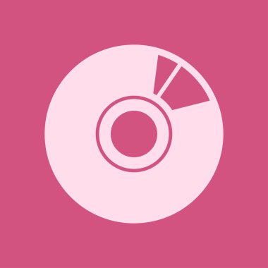 CD veya Dvd simgesini. Kompakt disk erkek. Düz tasarım stili.