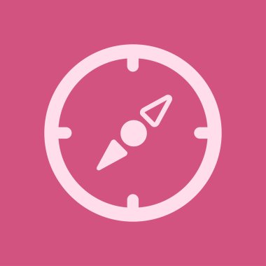 Vektör pusula simgesini. Yöreden yönde. Düz tasarım stili.