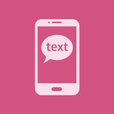 Mobil sohbet simgesi. Cep telefonu Web sohbet ve iletişim temsil eden.