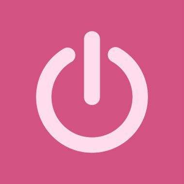 Güç işareti simgesi, renkli vektör çizim