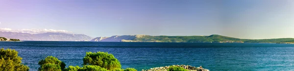 Hırvatistan Adriyatik Denizi geniş panoramik manzaralı — Stok fotoğraf
