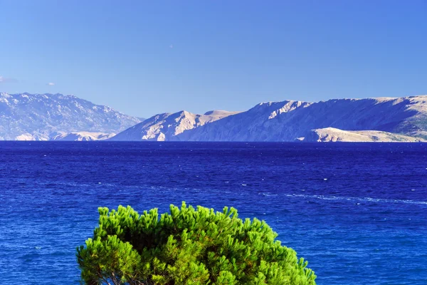 Красивый природный пейзаж, Горы и море, Хорватия — стоковое фото
