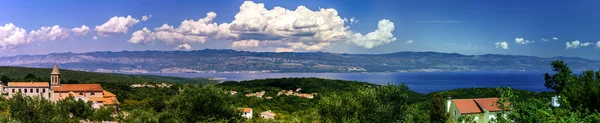 Wide panoramic view of Adriatic sea in Croatia — Stock Photo, Image