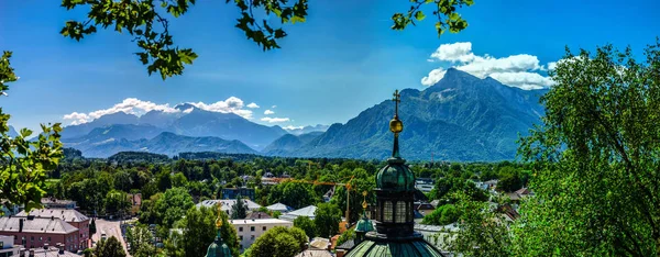 Widokiem na alpejskie krajobrazy w Salzburg, Austria — Zdjęcie stockowe