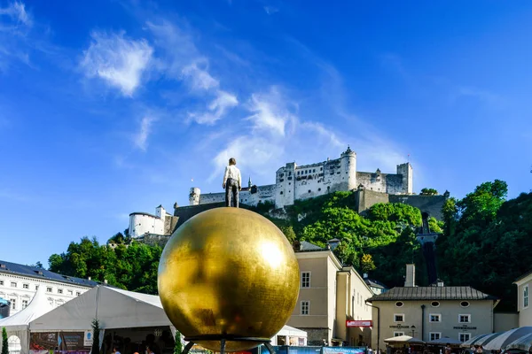 Fortaleza Hohensalzburg, belo castelo medieval em Salzburgo — Fotografia de Stock