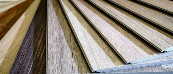 Natural wooden laminat samples for floor covering — Stock Photo, Image