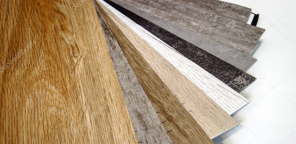 Natural wooden laminat samples for floor covering