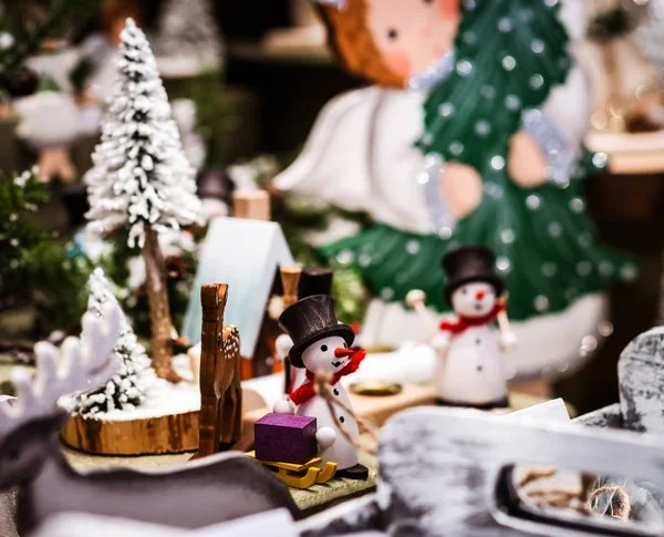 Traditional Christmas market with handmade souvenirs — Stock Photo, Image