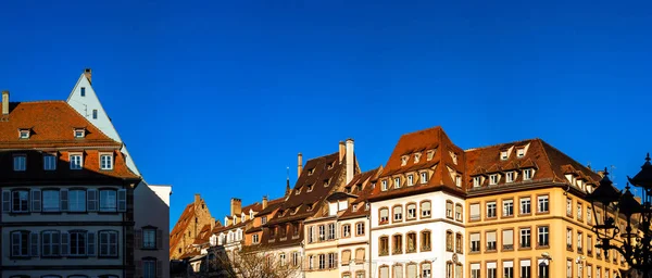 Strasbourg roofs panoramic view, sunny day, France — Stock Photo, Image