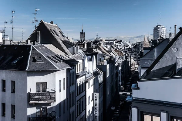 Strasbourg rue vue infrarouge, paysage urbain — Photo