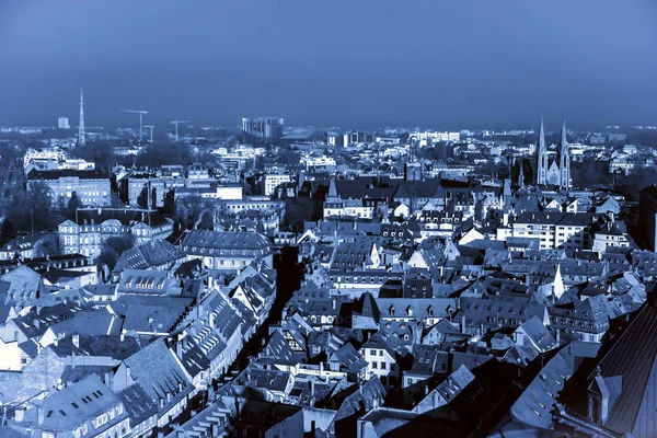 Strasbourg city aerial view from the tower — Stock Photo, Image
