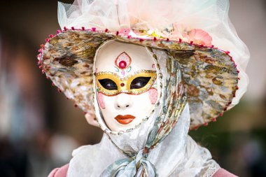 İçerik, 4 Şubat 2017: Rosheim, Fransa: Venedik karnaval maskesi