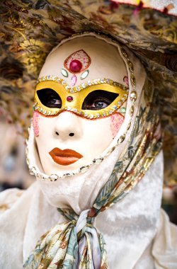 İçerik, 4 Şubat 2017: Rosheim, Fransa: Venedik karnaval maskesi